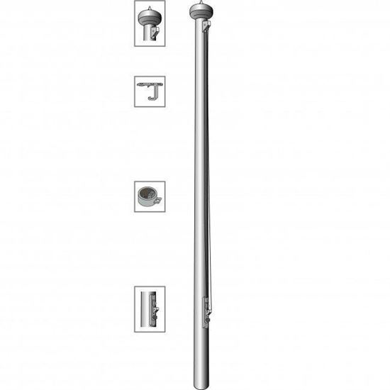 Bild von Mast Deluxe 5 m, 1-teilig, Aluminium Ø60 , ohne Ausleger