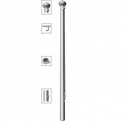 Bild von Mast Deluxe 5 m, 2-teilig, Aluminium Ø80 , ohne Ausleger