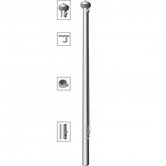 Bild von Mast Deluxe 6 m, 1-teilig, Aluminium Ø60 , ohne Ausleger